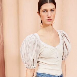 Ulla Johnson Cream Puff Sleeve Top